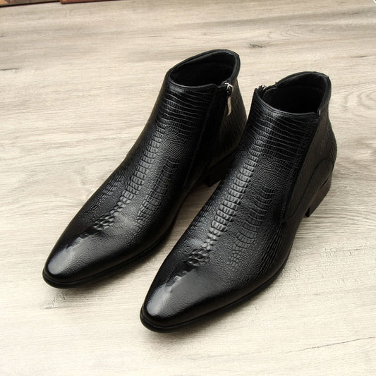 Color: Black leather lining, Size: 44 - Martin Shoes Casual And Versatile England
