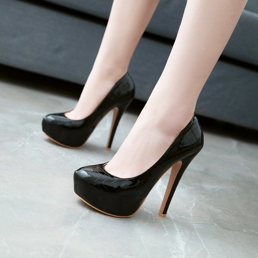 Color: Black, Size: 44 - Super high heel shoes