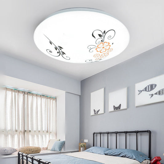 Color: High edge white, Size: 39cmled white light 50W - Led Ceiling Lamp Simple Modern Acrylic Bedroom Living Room Balcony Ceiling Lamp