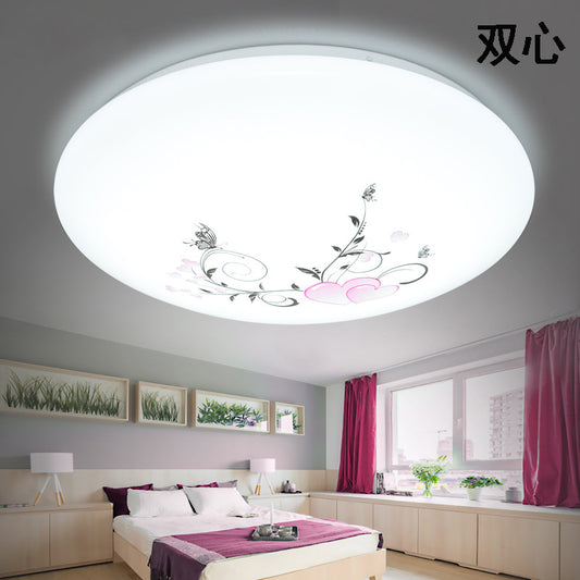 Color: Camellia, Size: 39cmled white light 50W - Led Ceiling Lamp Simple Modern Acrylic Bedroom Living Room Balcony Ceiling Lamp