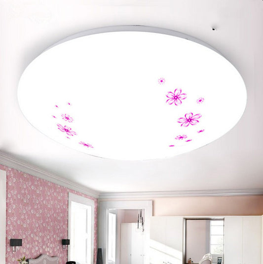 Color: Cherry blossoms, Size: 26cmled white light 18W - Led Ceiling Lamp Simple Modern Acrylic Bedroom Living Room Balcony Ceiling Lamp Home Circular Led Ceiling Lamp