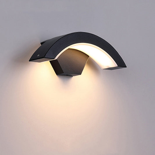 style: Regular, power: 15W - Led Wall Light Curved Moon Induction Wall Light