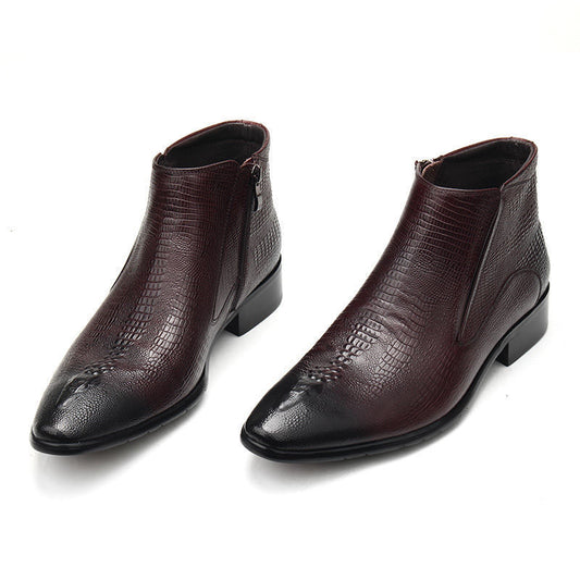 Color: Wine red leather lining, Size: 40 - Martin Shoes Casual And Versatile England