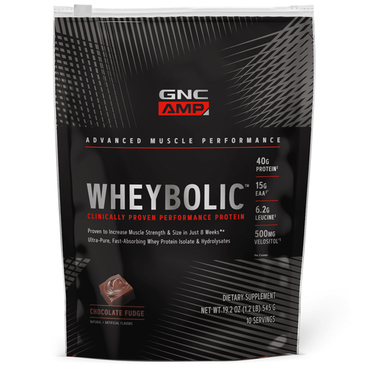 GNC AMP Wheybolic(TM) Protein Powder, Chocolate Fudge, 1.2 lbs, 40g Whey Protein
