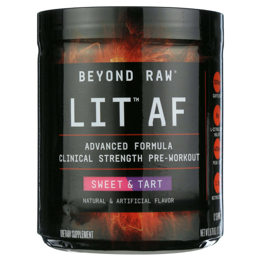 Beyond Raw LIT(TM) AF Pre-Workout Powder, Sweet & Tart, 9.78 oz