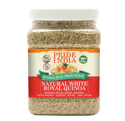 Pride Of India - Natural White Royal Quinoa - 100% Bolivian Superior Grade Protein Rich Whole Grain