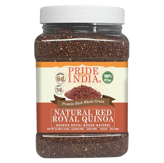 Pride Of India - Natural Red Royal Quinoa - 100% Bolivian Superior Grade Protein Rich Whole Grain