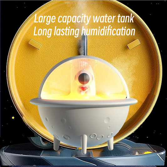 Astronaut Humidifier For Bedroom Mini Air Humidifier Space Planet Air Humidifier USB Electric Ultrasonic Cool Water Mist Aroma Diffuser With LED Light For Home Room Mini Humidifier