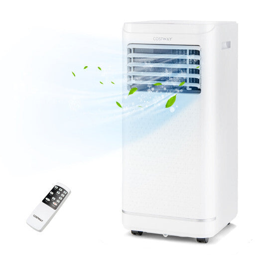 8000/10000 BTU Portable Air Conditioner with Dehumidifier and Fan Mode-10000 BTU - Color: White - Size: 10000 BTU