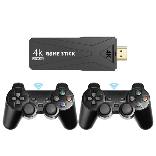 1 Set Gt65 Android Tv Game Console Dual System Wireless Controller Tv Game Console Psp Gd10 Black 64g