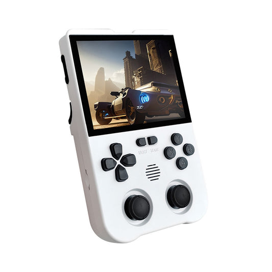 XU10 Retro Handheld Mini Game Console with 3000mAh Rechargeable Battery 3.5-Inch IPS Screen Controller White 128GB