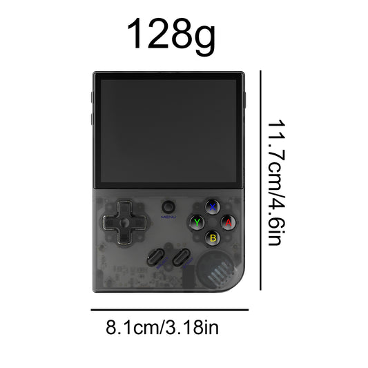 RG35XX PLUS Retro Handheld Game Console 3.5-Inch IPS Screen 3300mAH Rechargeable Battery Game Controller 128G Black