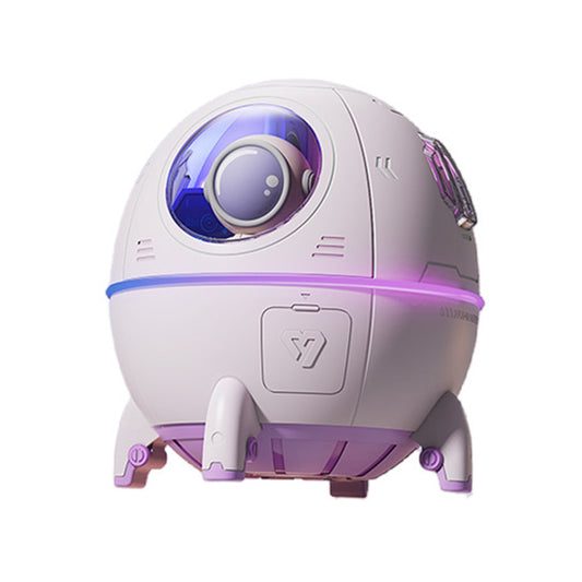 Astronaut Air Humidifier With 220ml Water Tank Ultrasonic Aroma Essential Oil Diffuser Usb Mists Sprayer With Led Light Light Purple, Battery