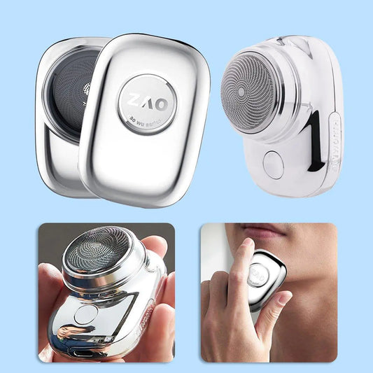 MINI SHAVER - Portable Electric Shaver, close and smooth shave, removes beard hairs without pulling, even in those hard-to-reach areas, ensuring no spot is left uncared for. 60-minute battery life, quick 1.5-hour charge time