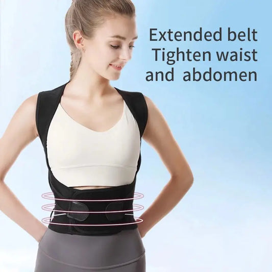 POSTURE CORRECTOR - Improves posture and reduces back, neck, shoulder, humpback, and waist pain, Strong support for the back spine, Can be worn discreetly all day, Lightweight and Adjustable enhanced overall quality of life, therapeutic benefits